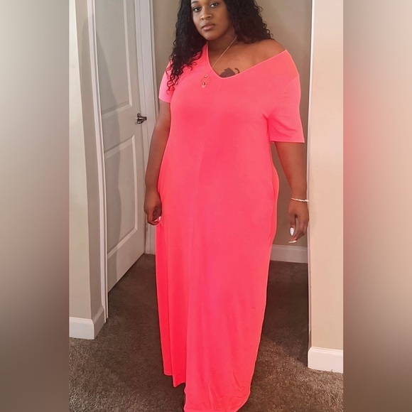 Neon Coral Maxi - Picture 3 of 5